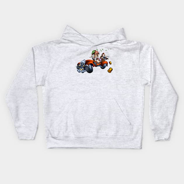 Bank robbery Kids Hoodie by PontPilat